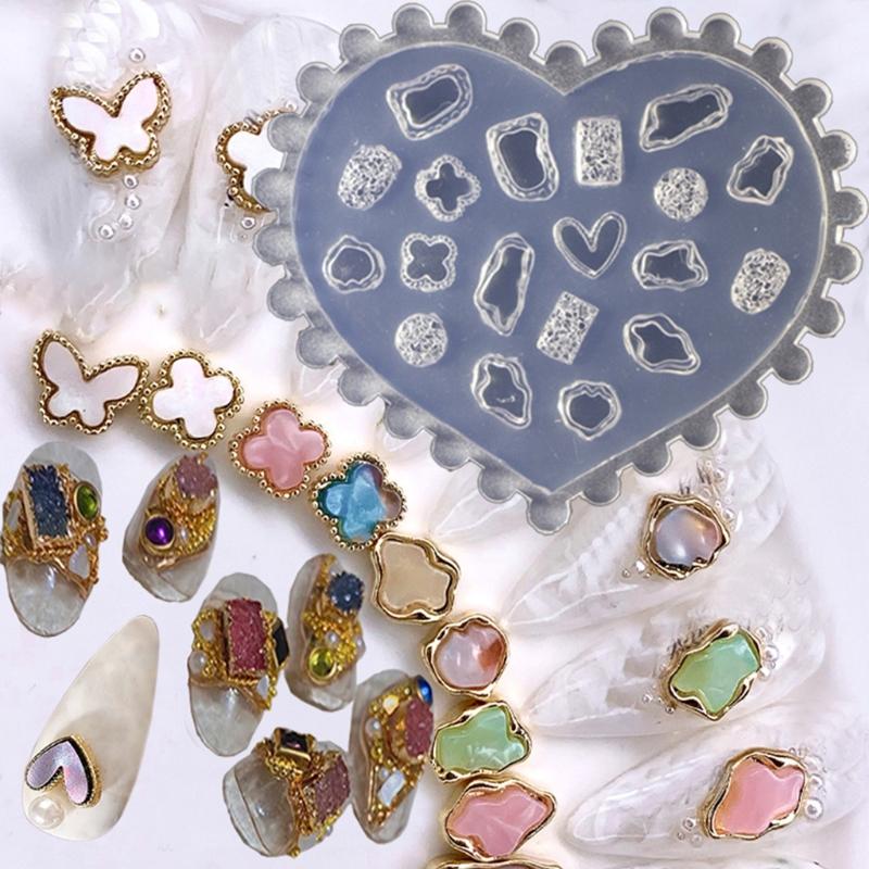 Forma do zdobienia paznokci 3D Silikonowa Kombinacja Forma Dekoracyjna Łuk do Zdobienia Paznokci Narzędzie do Tworzenia Zdobień Paznokci Silikonowy Szablon do Rzeźbienia Forma