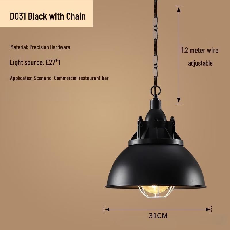 American Retro Industrial Pendant Light