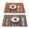 Ethnic Striped Placemat Heat Insulation Dining Table Mat Colorful Bohemian Placemat for Home Party Farmhouse Restaurant