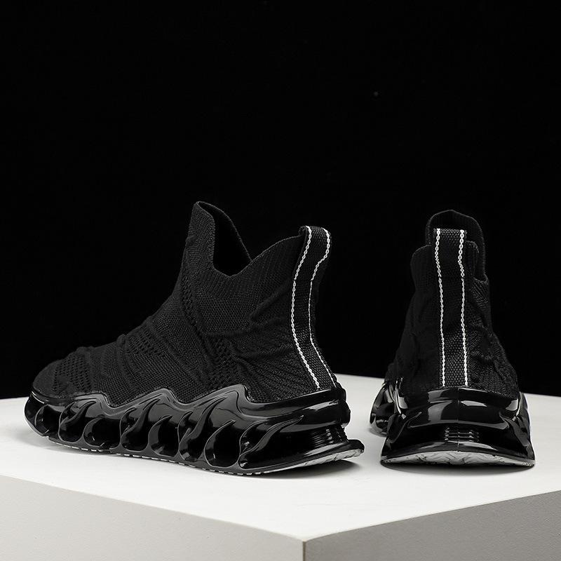 

Мужская обувь летняя дышащая сетчатая кроссовки с плетением Fly-Watch кроссовки мужские модные носки обувь Daddy Coco 39