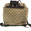 GUCCI 114552 GG logo backpack Bag Backpack GGCanvas/Leather Beige/Dark brown