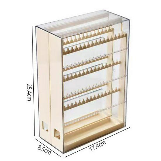 Transparent Acrylic Jewelry Storage Box: Dustproof, Anti-Oxidation Display for Earrings, Studs, Necklaces, and Bracelets.