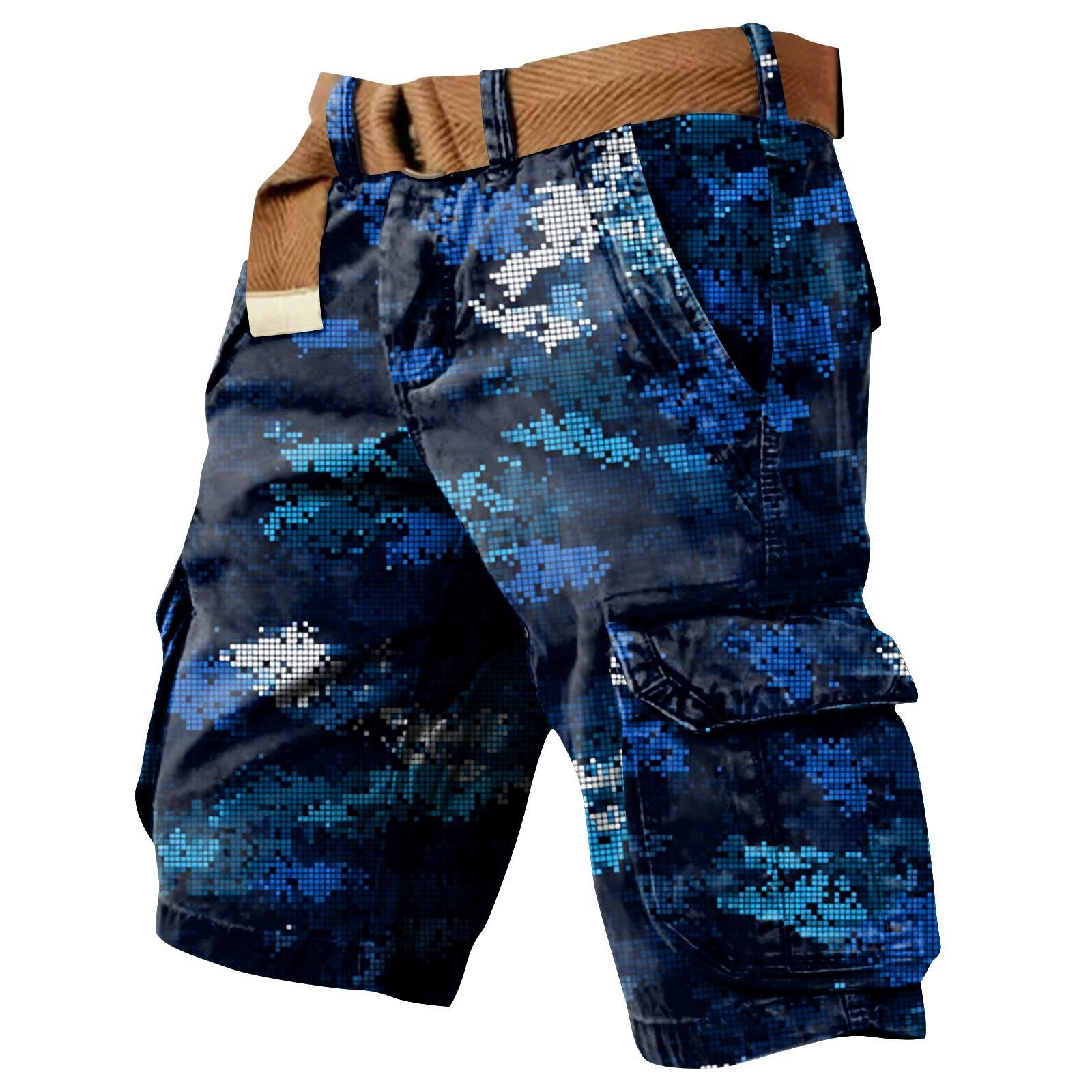 

Men s Independence Day Printed Multi Pocket Workwear Shorts XL