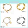Modern Geometric Stainless Steel Chain Bracelet With Electroplated Finish For Unisex Fashion Accessories
