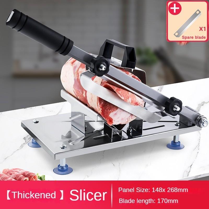 Household Thickened Manual Meat Cutter Western Style Lamb Roll Slicer Black Multifunctional Stainless Steel Vegetable Cutter