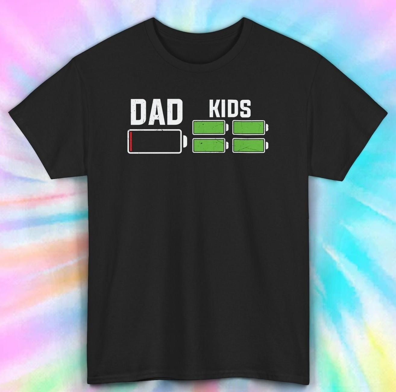 Dad Low Battery Full Battery Shirt | Funny Parent Tee | S-5XL L