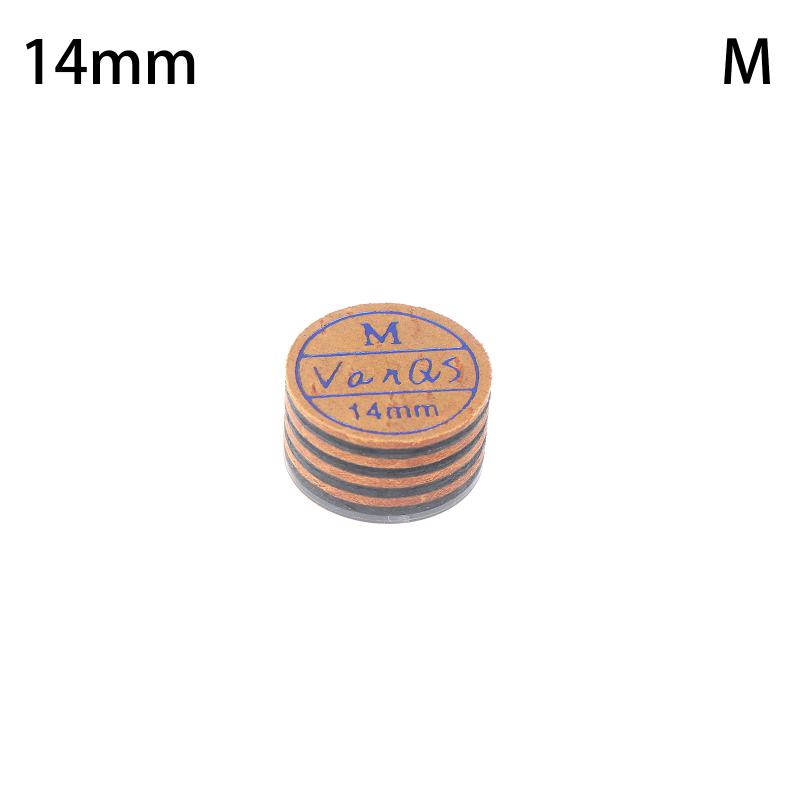 8-Layer Leather Billiard Cue Tip With Transparent Mat 13Mm/14Mm Grade S/M/H Table Tennis Cue Tip