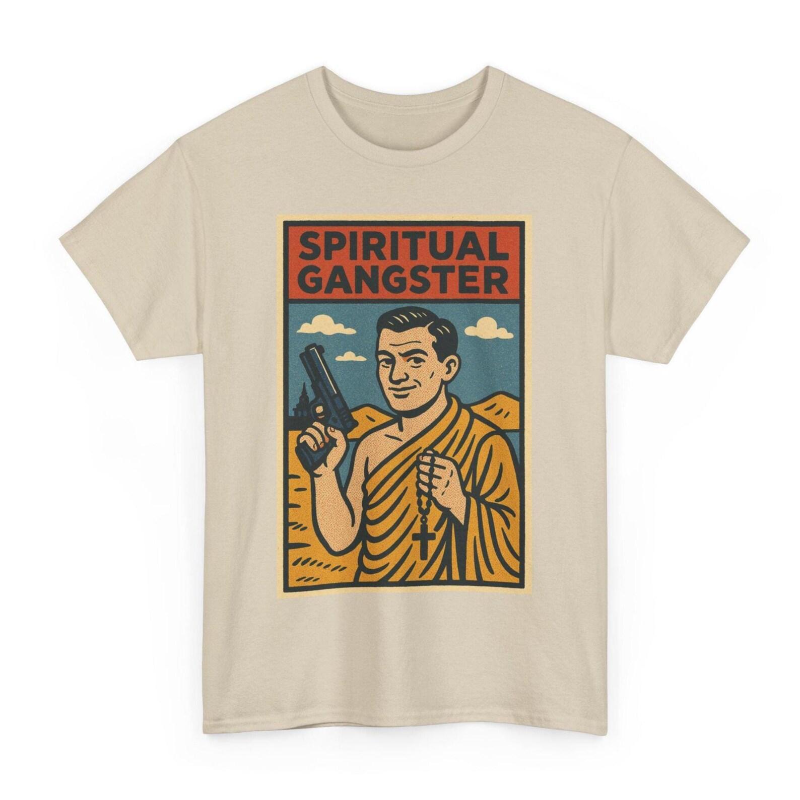 Spiritual Gangster T-Shirt: Retro Comic Mindful Rebel Graphic Tee M