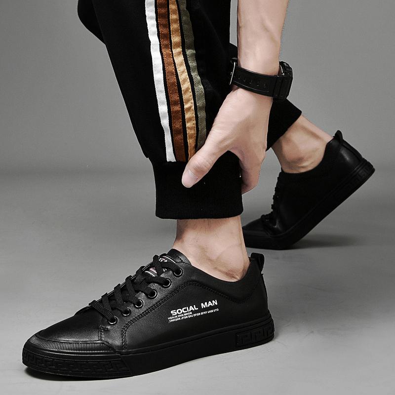 Trendy Brand Men's Genuine Leather Casual Shoes Outdoor Sports Shoes Men's Commuting Work Shoes High-quality Small White Shoes