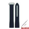 Curved End Silicone Strap Folding Buckle Men Women Soft Waterproof Sport Bracelet Watch Band for Omega x Swatch Moonswatch 20mm