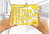 Traceease Trace Simple Trace Stable, Geometric Circular Symbols, Art and Crafts Tool for Drawing, Measurement Plastic Ruler Scale