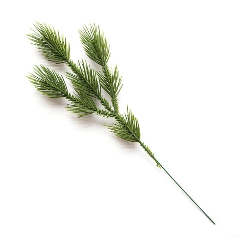 Christmas Artificial Leaves Simulation Pine Tree Branch for DIY Flower Arrangement Home Decoration Simulated Leaves X3UC