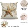 7COLORROOM Nautical Throw Pillow Covers 18 X 18 inches,Vintage Map Background Seashell Starfish Cushion Cases Beach Sea Style Design Home 4Pack