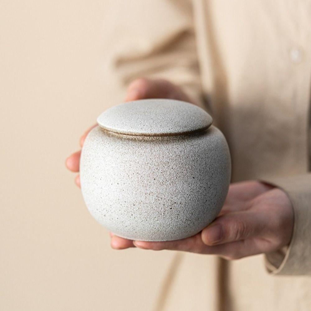 Elegant Pu'er Tea Storage Box Ceramic Tea Cans Multi-function Tea Sealed Jar  Friends