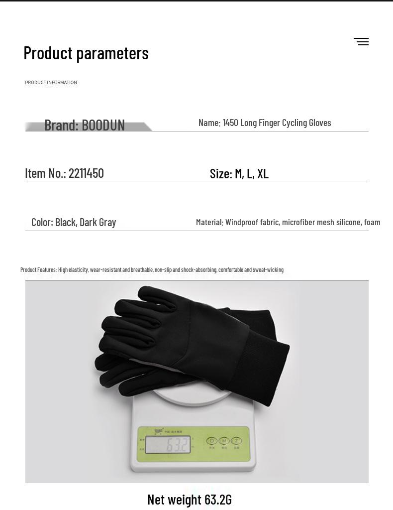 Touchscreen Warm Winter Cycling Gloves - Anti-Slip, Wear-Resistant for Outdoor Sports & Road Biking