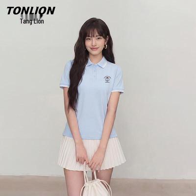 TonLion Women's Polo Collar Cool-Touch Short-Sleeve T-Shirt