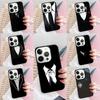 UBIERZ SIĘ PAN TIE KRAWAT KOK Telefon Etui Dla iPhone 17 Air 15 16e 14 13 Pro Max Coque 12 11 Pro Max PLUS Pokrowiec