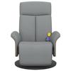 VidaXL Reclining Massage Armchair and Footrest Light Grey Fabric 356533