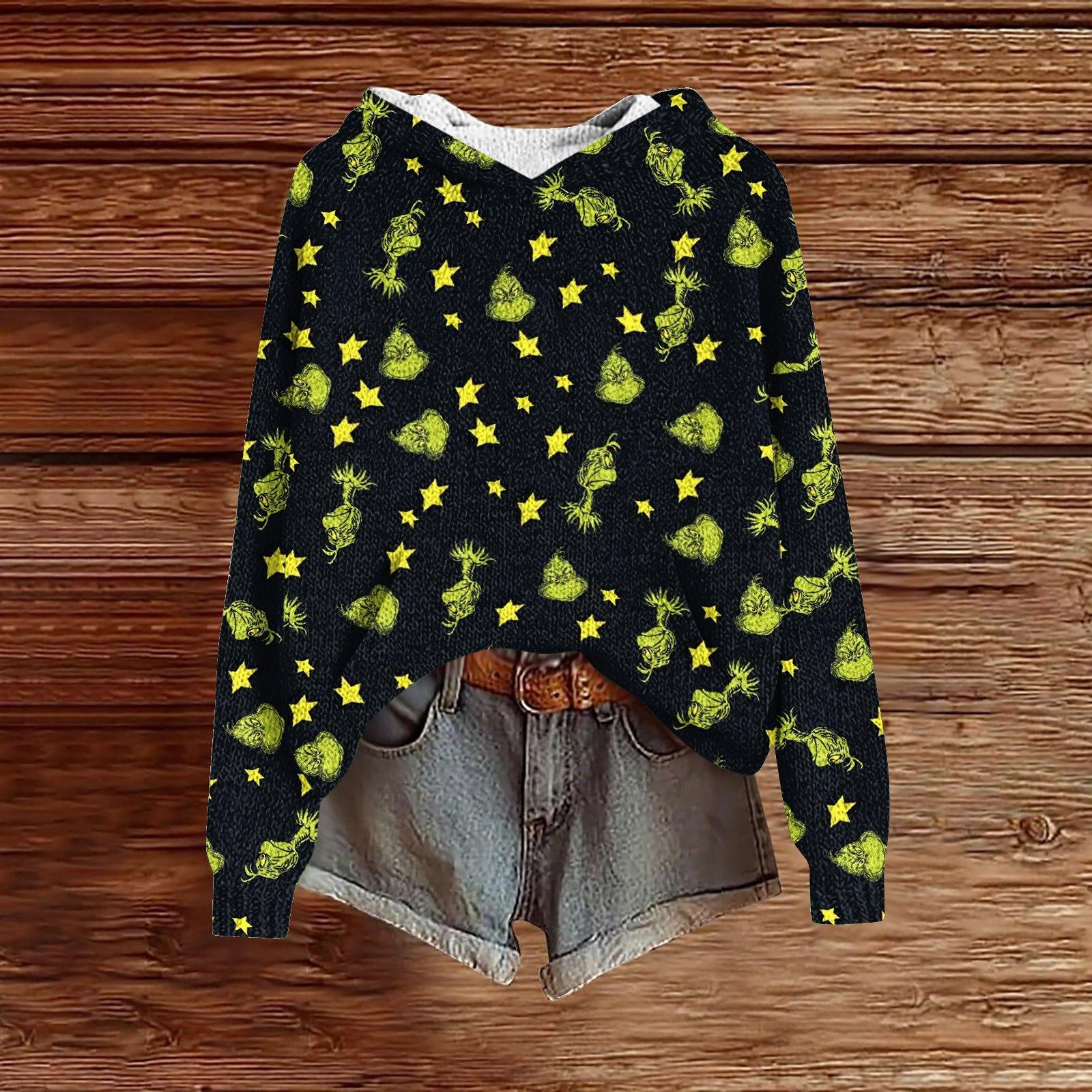 

Sweatshirts For Women Knit Sweater Cute Shirt Fall Pullover Hooded Sweatshirt M чорний