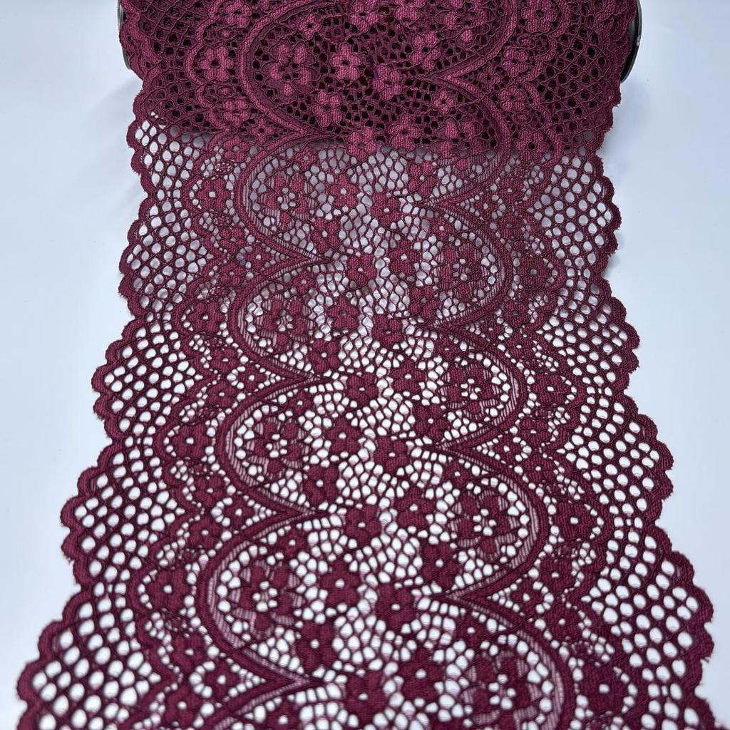 (13 Colors)  Scallopped Elastic Spandex Sewing Lace Fabric for Lingerie, Bra, Underwear, Garment, Wedding Dress & Crafting