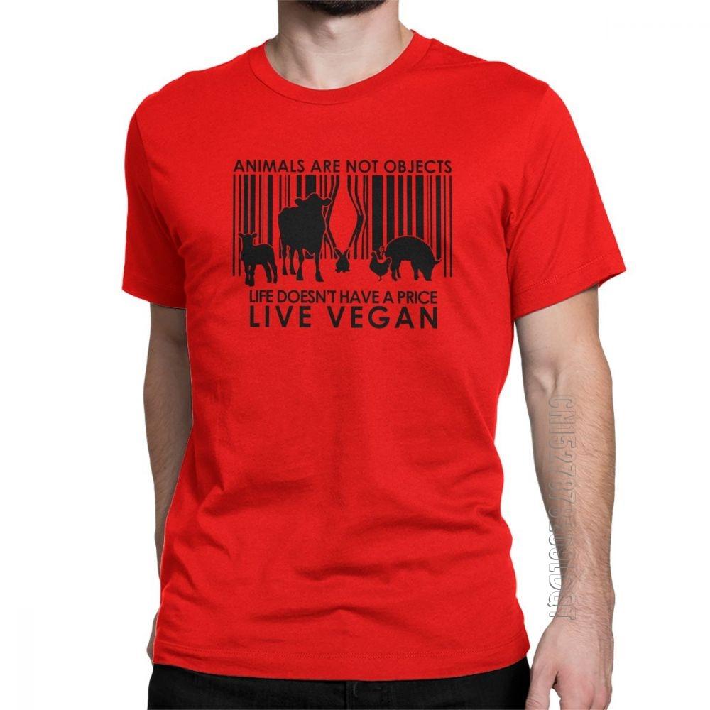 Vegan Tee Shirt Chic Animals Are Not Objects T Shirt Unisex Plus Size Tops Amazing TShirt O Neck Pure Cotton