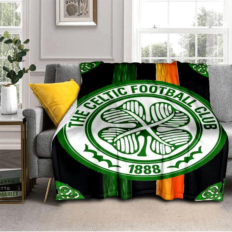 Cel-tic Football Club Crest Printed Throws Blanket Soft Flannel Blankets for Couch Bed Gifts for Men Women Picnic blanket Christmas gifts