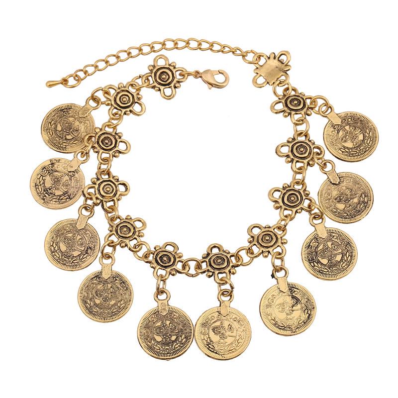 Fashionable and Popular Coin Anklets, Personalized Retro Bracelets