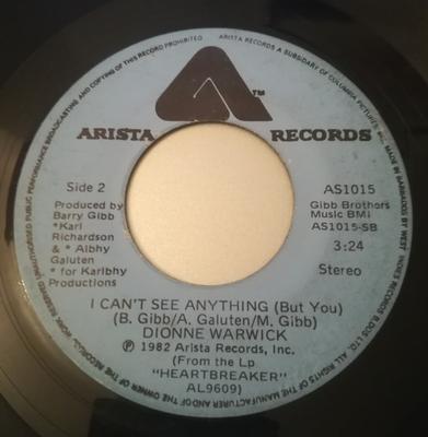 7inch Record DIONNE WARWICK - Heartbreaker AS1015 Arista 1952 Barbados Soul/Funk Used