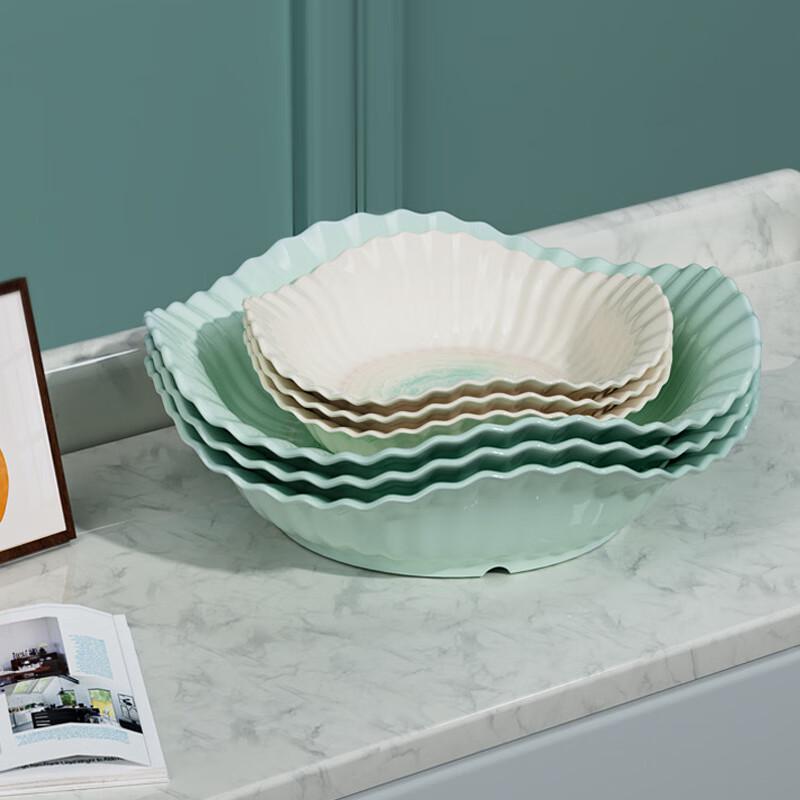 Light Luxury Petal Melamine Fruit and Snack Plate