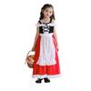 Halloween Children's Clothing Little Red Riding Hood Shawl Cape Pastoral Girl Princess Skirt Children's Show Costume