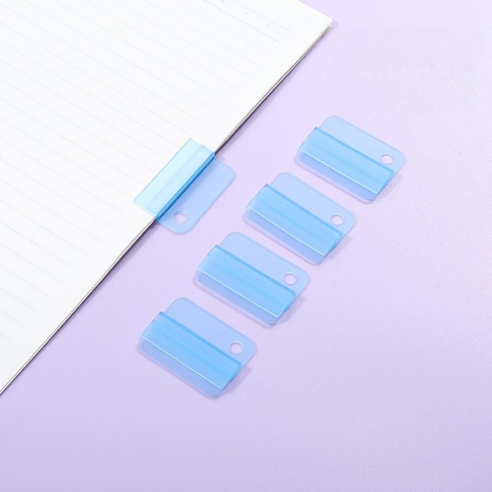 5pcs Plastic Index Clip Colorful Multi-function Bookmark Clip Transparent File Classification File Classification Clamp