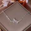 925 Silver Butterfly Bracelet For Women Luxury Rhinestone Charm Bling Jewelry Party Gift Fashion Accessory