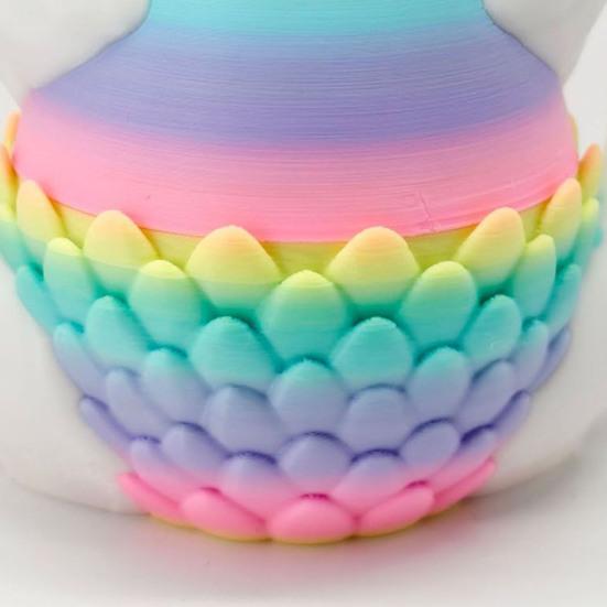 3D Printed Dragon Collectible Mini Egg with Articulated Dragon Inside Colorful Animal Miniature Fidget Toy Desktop Figurine for Home Office Decor
