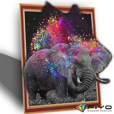 Diament Malarstwo Zwierzęta Cross Stitch Zestawy 5D Pełne Wiertło Diament Haft Słoń Obraz Dżetów Wall Art