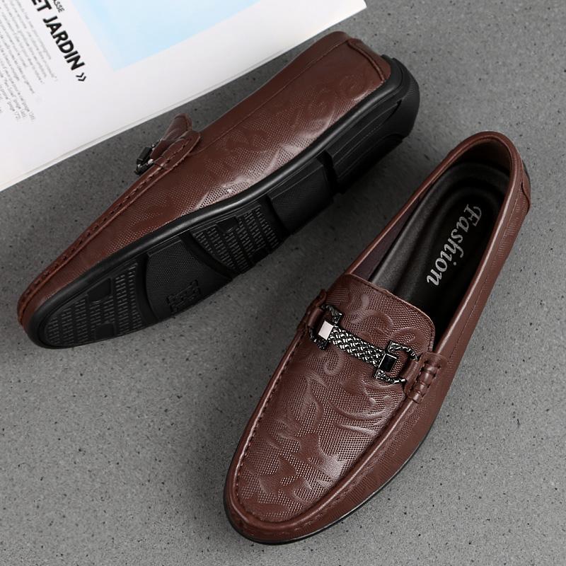 2024 Handgefertigte Herrenschuhe aus echtem Leder Luxusmarke Italienische Casual Herren Slipper Atmungsaktive Fahrschuhe Slipper Mokassins Retro