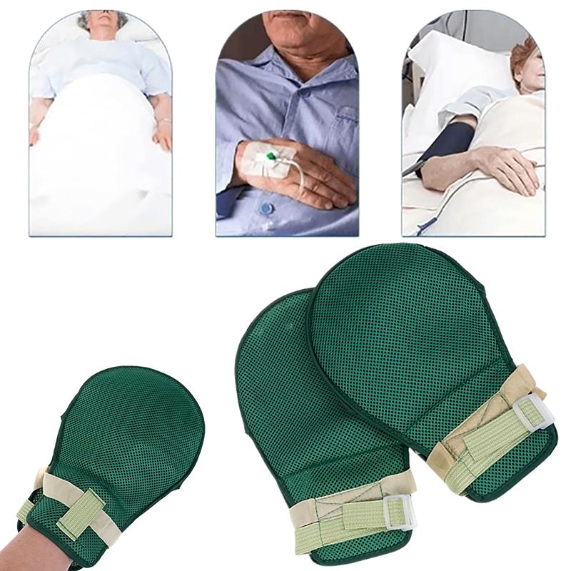 Green Medical Restraint Glove Detachable Bedridden Patient Anti Fall Hand Constraint Protector Elderly Anti Scratch Fixed Glove