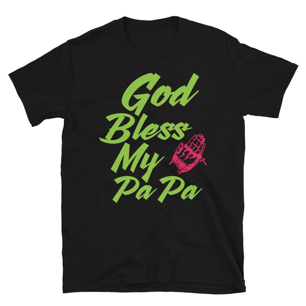 God Bless MY Papa Father s Day Papa Funny Dad T-Shirt 2XL
