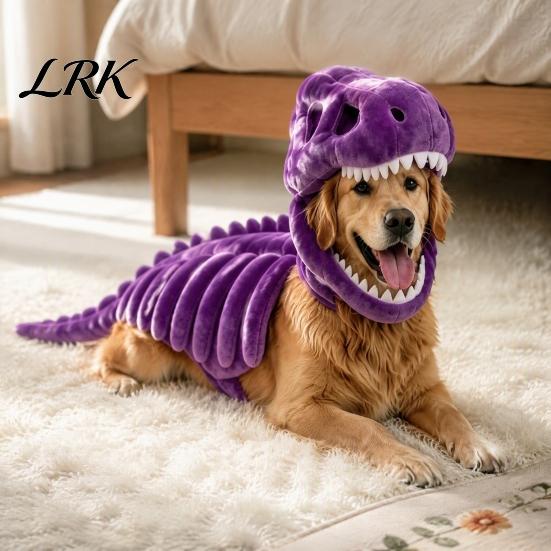 Costume di Halloween per Cani, Costume Scheletro Dinosauro per Animali Domestici, Vestito, Costume Divertente Cosplay per Cani Gatti, Abbigliamento Trick or Treat Morbido Poliestere