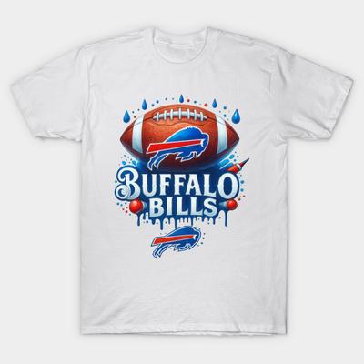 Men Black Print T-shirt Buffalo Bills #Amine0156 No-Cut Transfer Paper Print Cotton Tshirt