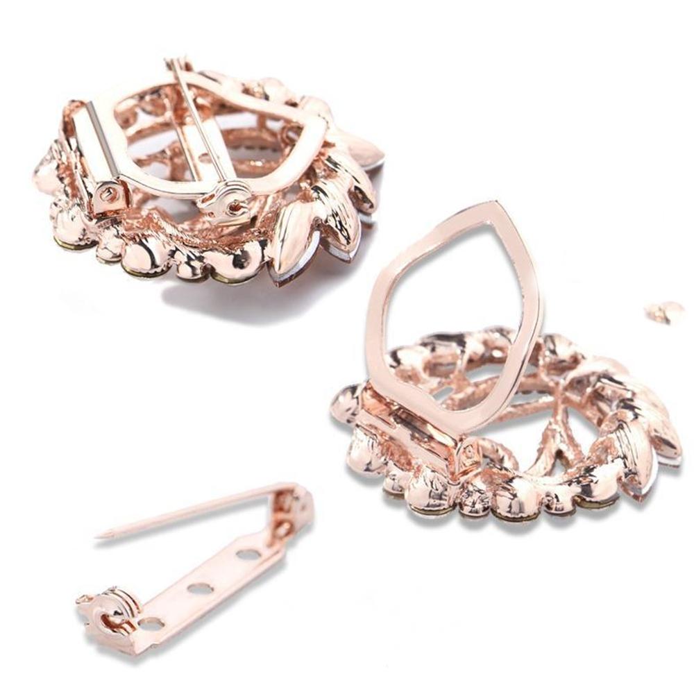 Fashion Colorful Crystal Flower Brooch Pins Female Simple Luxury Design Personality Brooches For Women