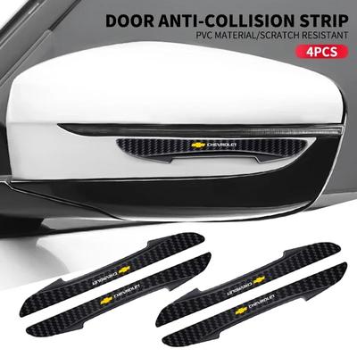 4pc Carbon Fiber Look Car Door Protective Sticker For Lacetti Captiva Aveo T250 T300 Epica Lanos Car Accessories
