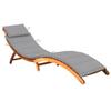 Day and Night - Day and Night Garden Lounger with Solid Acacia Wood Cushion