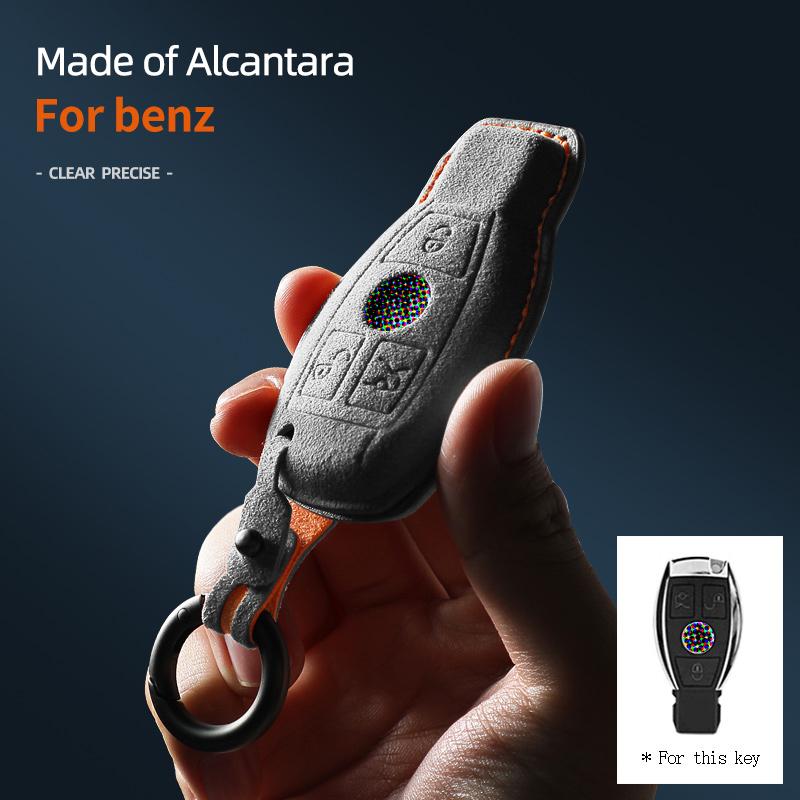 New suede car key case cover protector shell For Mercedes Benz A B C E Class GLS GLA GLK GLC CLS CLA AMG W204 W205 W212 W463