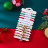 12Pcs/Set Christmas Bracelet Set Santa Claus Wreath Reindeer Xmas Tree Soft Clay Beaded Holiday Party Jewelry Gift For Women Men