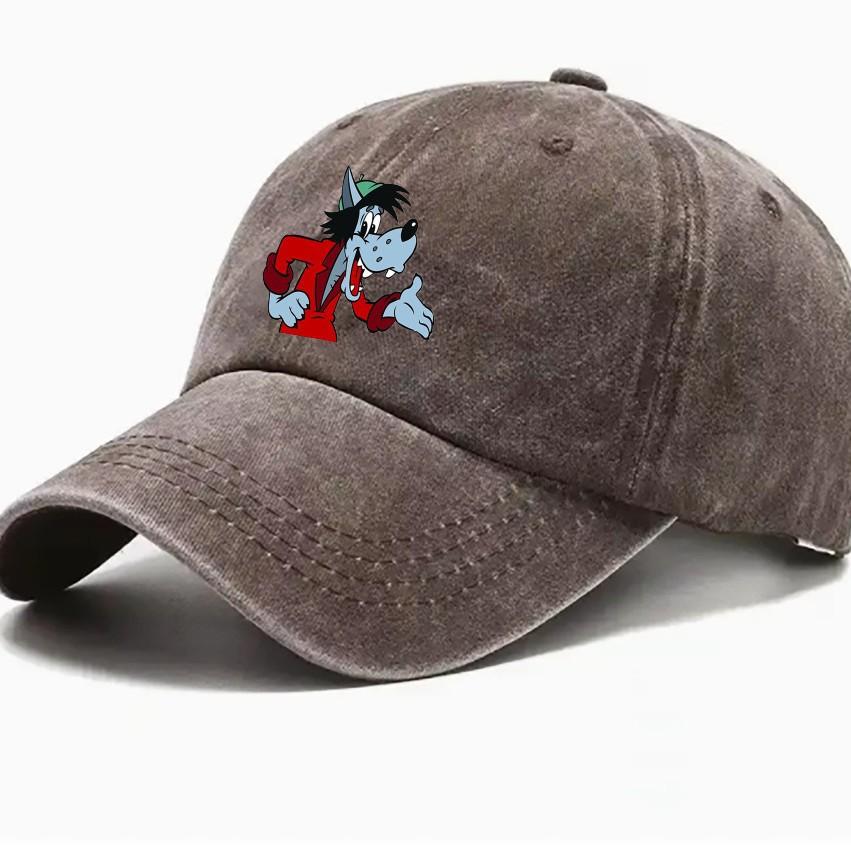 Wolf Oma Basecap Sonnenschutz Cartoon Cartoon TV-Animation Gewaschen Hip Hop Hut Männer und Frauen Streetwear Basecaps