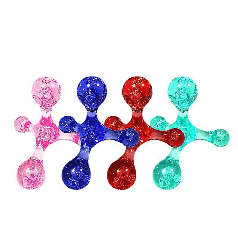 Handheld Crystal Acupressure Roller for Neck, Back, Shoulder, and Sole Massage