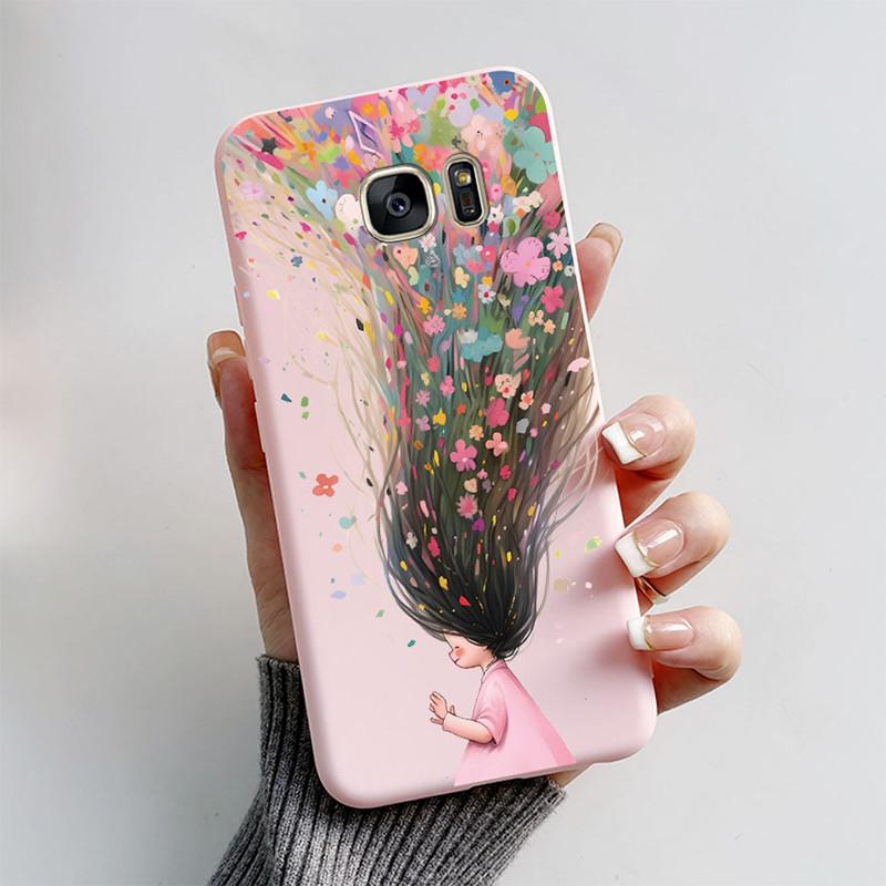 For Samsung Galaxy S6 S7 S 7 Edge Silicone Case Cute Butterfly Soft TPU Phone Back Cover For Samsung Galaxy S7 Edge Case Bumper