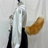 Nowy Lis Futrzany Ogon Talia Pluszowe Zwierzęta Lis Ogonek Rekwizyty Cosplay Regulowany Pasek Akcesoria Anime Sztuczny Futrzany Ogon Kostium