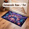 Game Controller Theme Crystal Velvet Floor Rug Personalized Custom Name Text Warm Carpet Home Decoration