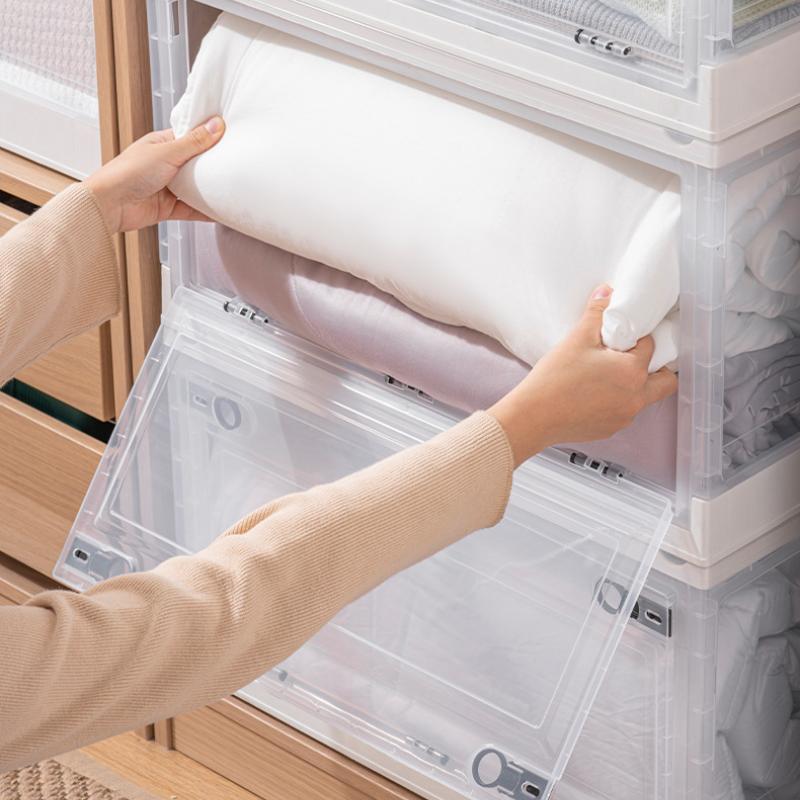 Wielofunkcyjny składany schowek, ruchomy z szafką do przechowywania kół pasowych, do układania w stos